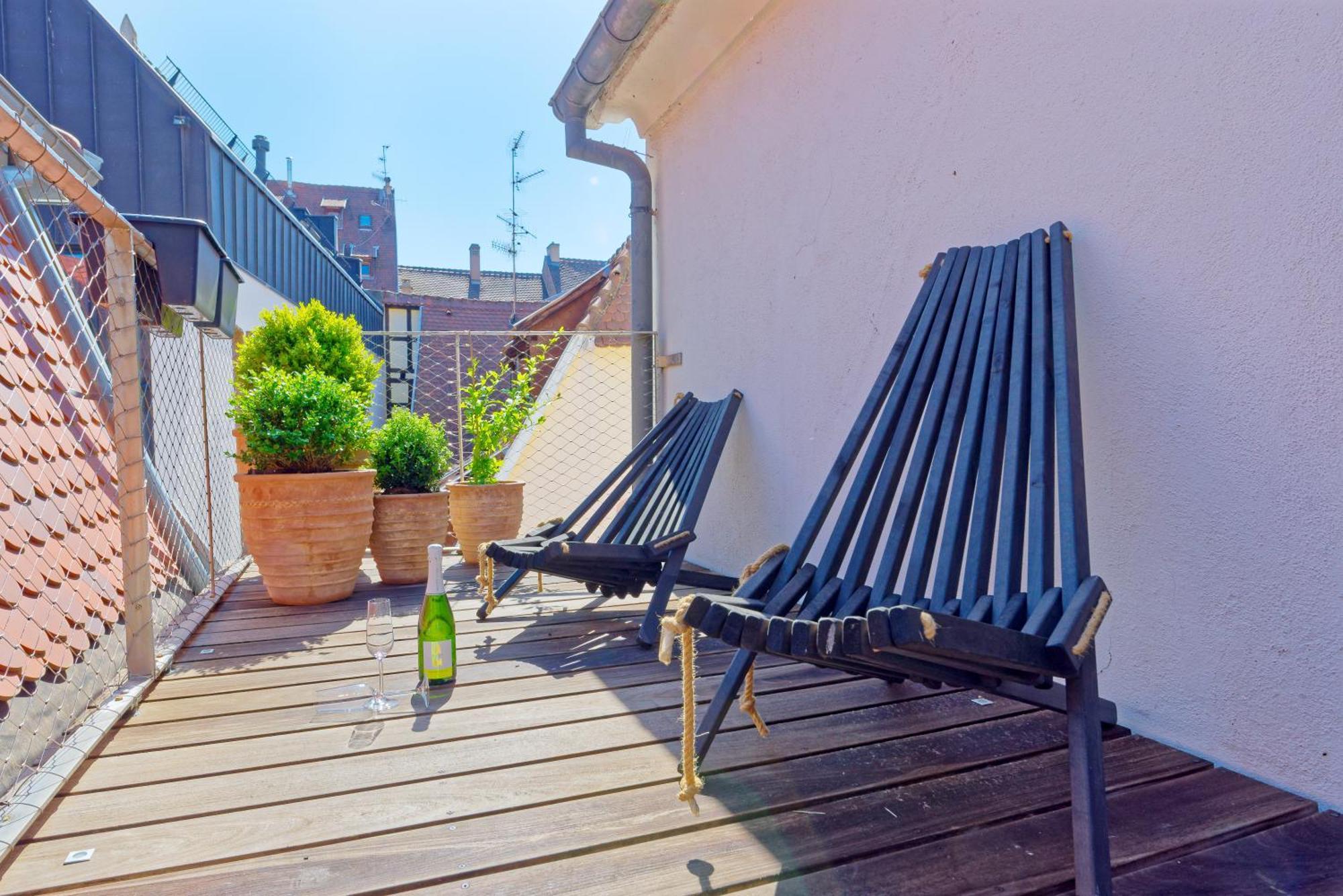 Le Carre D Or Appartement Terrasse Vue Cathedrale Strasbourg Exteriör bild